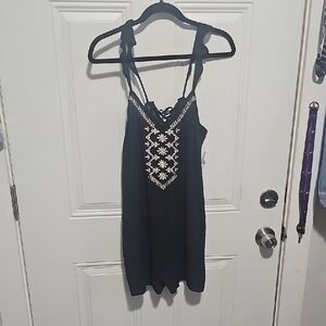 Aeropostale Black Jumpsuit with White Embroidery